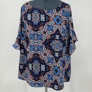 LIZ CLAIBORNE WOMENS TOP, NWT, 100% POLYESTER